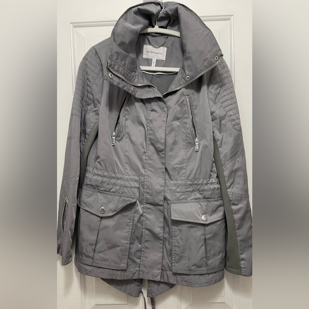 Bcbgeneration Silver Hooded Jacket - image 1